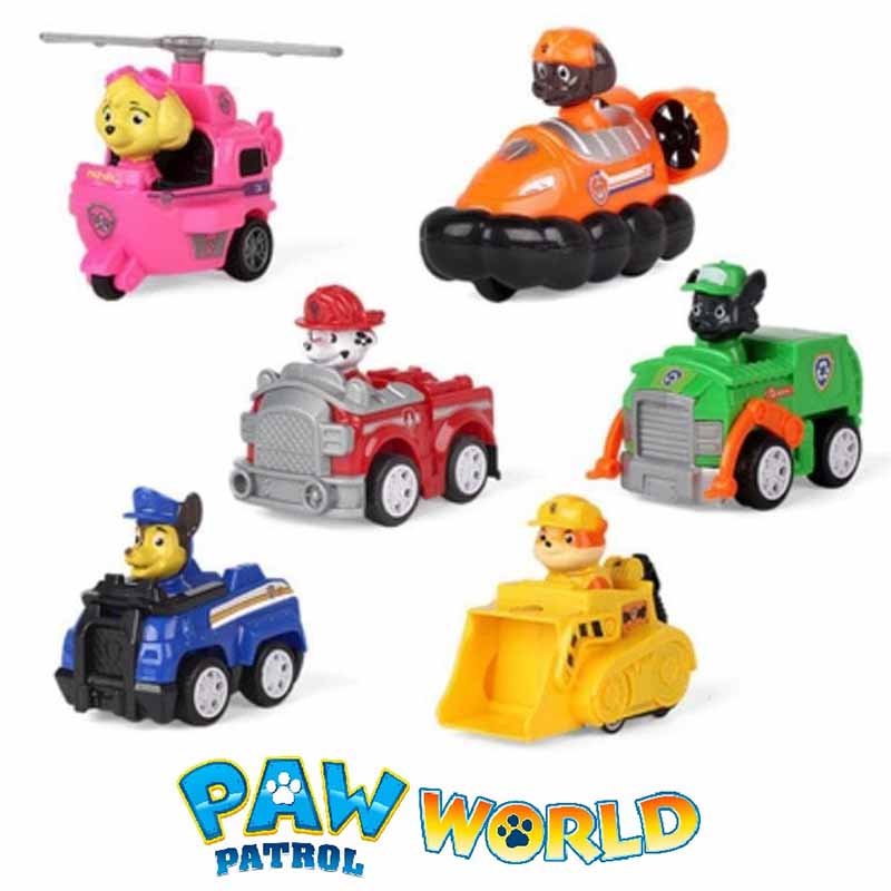 ماشین بازی سگهای نگهبان مجموعه 6 عددی مدل Paw Patrol G6 | ماشین و فیگور سگ‌های نگهبان